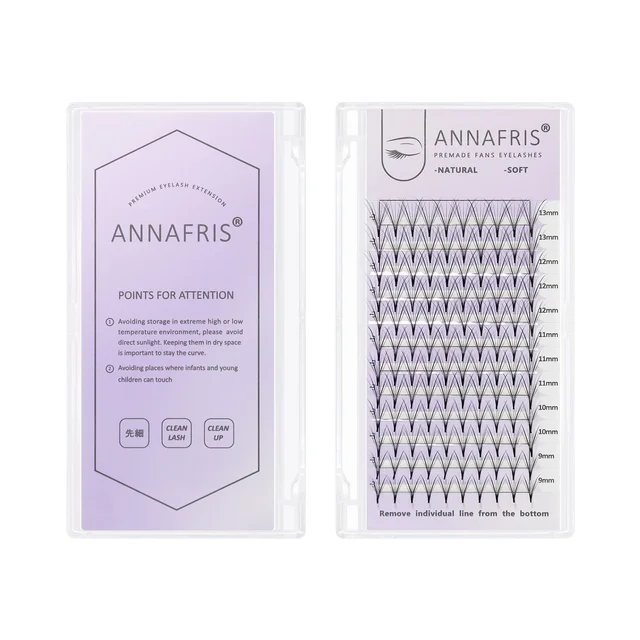 ANNAFRIS Base pointue ventilateurs de Volume préfabriqués russie Volume Extension de cils queue de phénix Faux vison cils individuels – Image 6