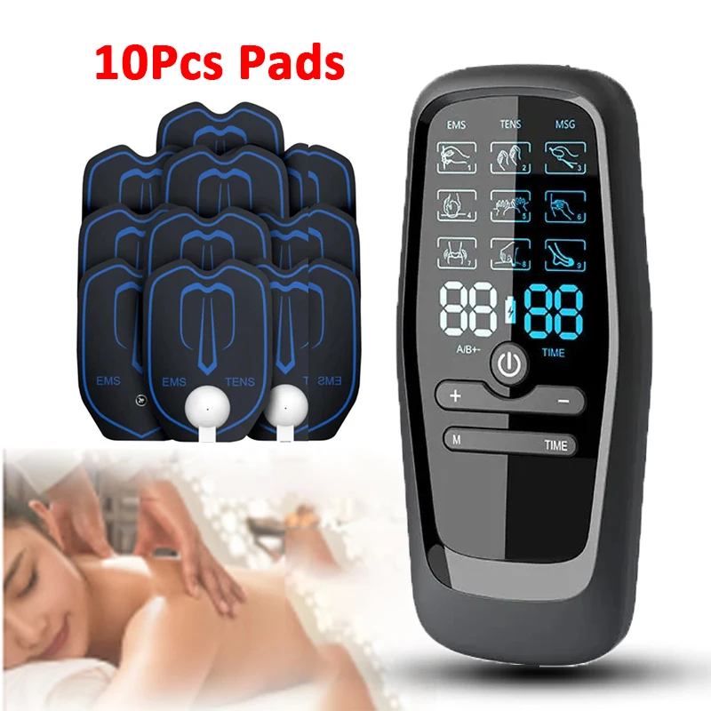 EMS électrique professionnel Stimulation musculaire USB physiothérapie dizaines unité Machines impulsion Mini masseur complet du corps 6 Modes