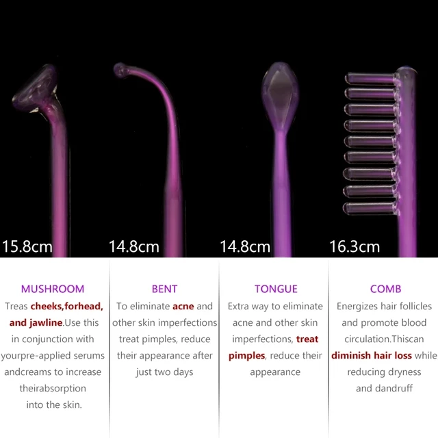 DARBLY VAL-Machine qualifiée ale à lumière violette pour les soins de la peau du visage, masseur, élimine l'acné, l'inflammation, le verre, l'argon – Image 3