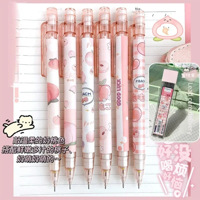 Kawaii – ensemble de crayons mécaniques 0.5/0.7mm, recharge 2B, crayons automatiques de dessin animé mignon, fournitures scolaires et de bureau, papeterie cadeau pour enfant