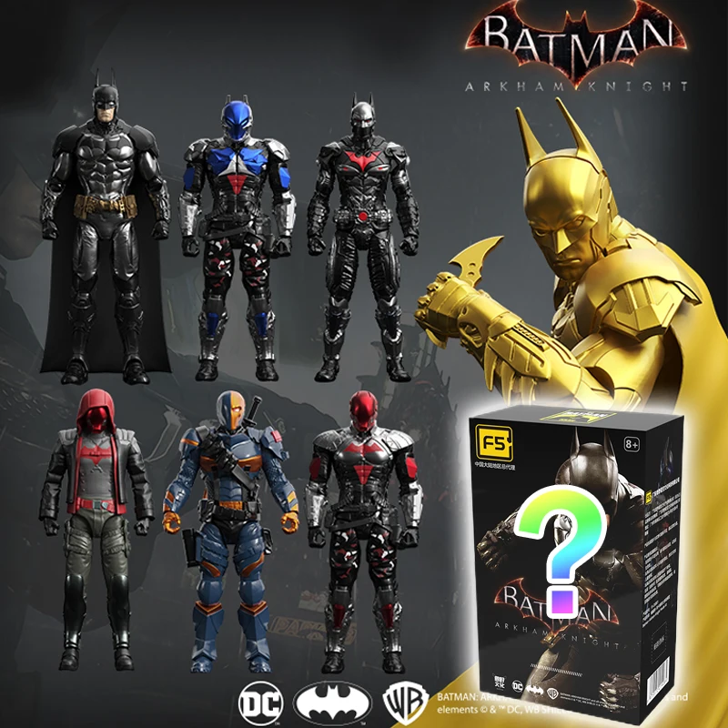 Nouveau F5 Batman Arkham Knight assemblé modèle boîte aveugle 7style 10 cm figurines d'action Collection passe-temps modèle ornements garçons jouets cadeau