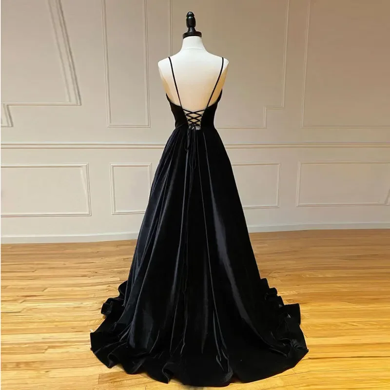Élégant Sexy noir minceur profonde robe en V nouveau Style Long WishSexy Amazon vente rapide commerce occidental robes de bal