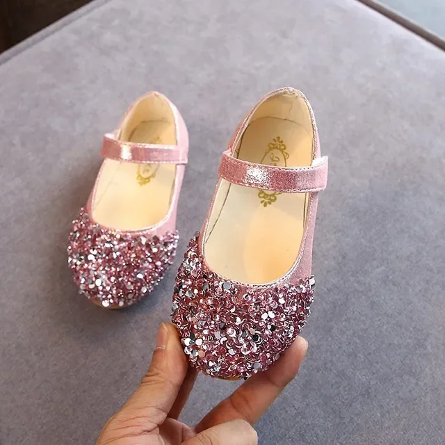 Chaussures provoqué en cuir Bling pour adolescentes, chaussures de mariage princesse, Parker pointu beauté, 1 à 5 ans, printemps 2025 – Image 2