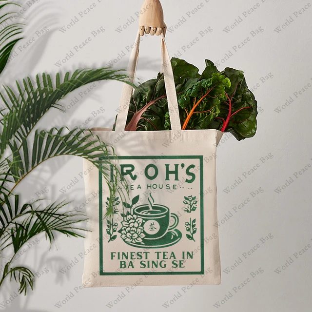 1 pc Oncle Iroh's Tea House Avatar le dernier maître de l'air, sac fourre-tout Atla, cadeau Atla, thé du Dragon au jasmin, meilleur cadeau pour elle – Image 3