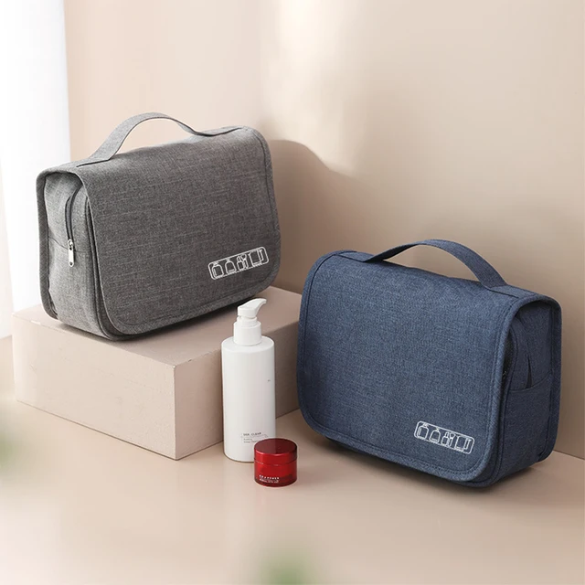 Trousse de toilette de voyage de grande capacité, sac à cosmétiques Portable multifonctionnel avec crochet, sac de rangement, sac de rangement de voyage pour hommes – Image 5