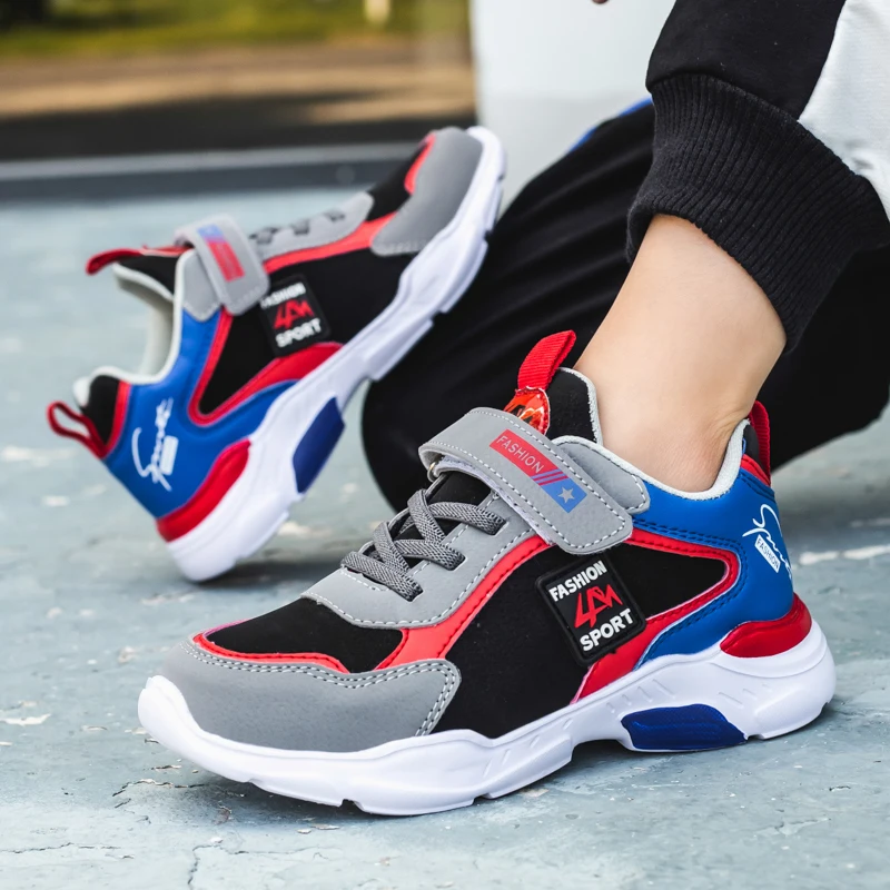 Chaussures de sport respirantes pour enfants, baskets légères, course à pied, loisirs, plein air, mode pour garçons, 4 saisons