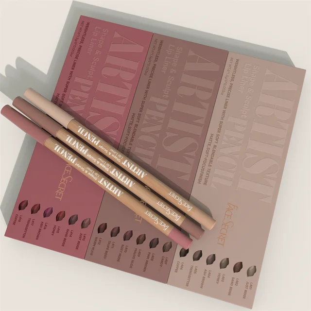 Face Secret Artist Shape Sculpt Lip Liner Pencil Set, Weightless Precise Liner with Super Soft Blendable Texture Matte Soft – Image 4