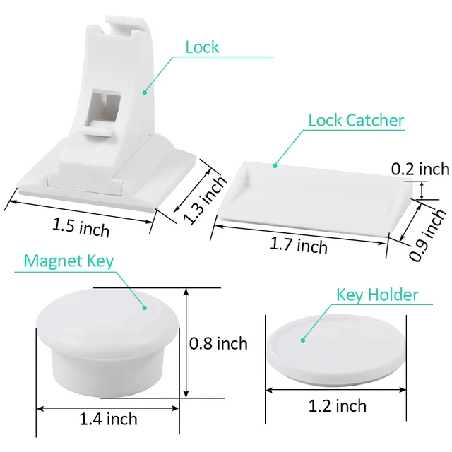 Serrure magnétique pour enfants, Protection pour enfants, serrure de sécurité pour bébé, loquet de tiroir, limiteur de serrure de porte d'armoire, serrures de sécurité pour enfants – Image 6