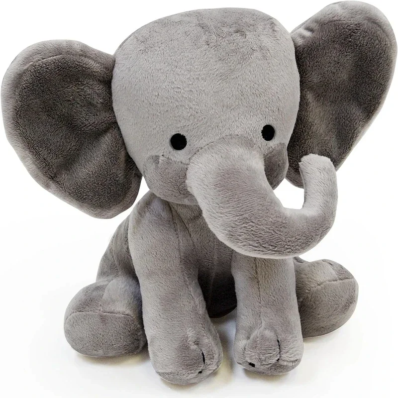Jouets en peluche éléphant gris de 25cm, animaux Kawaii, oreiller en peluche doux pour dormir, poupée en peluche pour chambre de bébé, cadeaux décoratifs