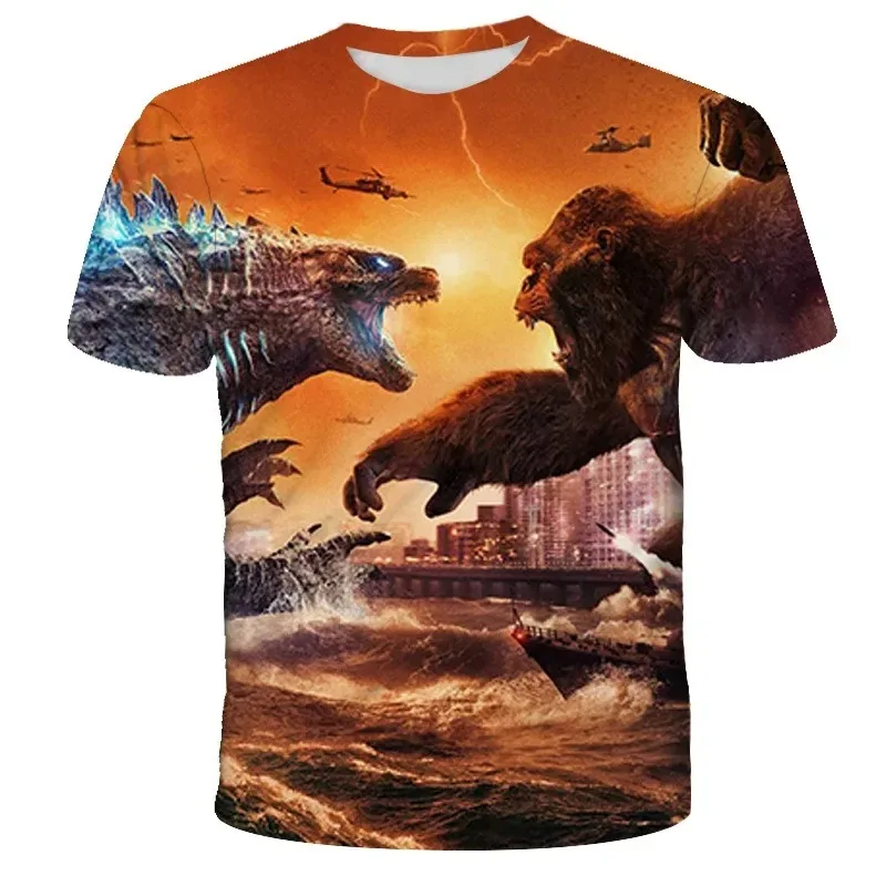 T-shirt à manches courtes imprimé 3D pour garçons, haut décontracté pour hommes, vêtements de dessin animé pour enfants, haut hipster pour enfants, Harajuku2024, été