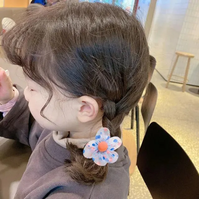 10 pièces mignon fleur bébé bandes de cheveux dentelle élastique fille bandes de caoutchouc cordes de cheveux enfants cheveux accessoires – Image 2