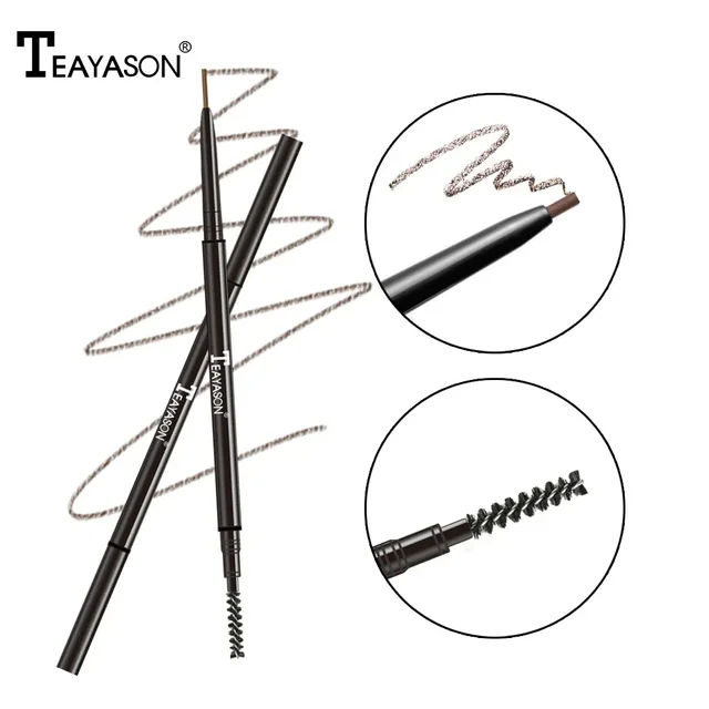 Crayon à sourcils automatique à double extrémité, imperméable, longue durée, 1.5mm, tête super fine, stylo de tatouage pour Microblading – Image 3