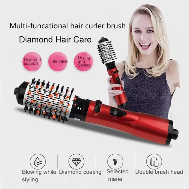 Bigoudi automatique portable multifonctionnel 2 en 1, brosse à air chaud, styler à air, outils de sèche-cheveux rapides en une étape, 360 – Image 5