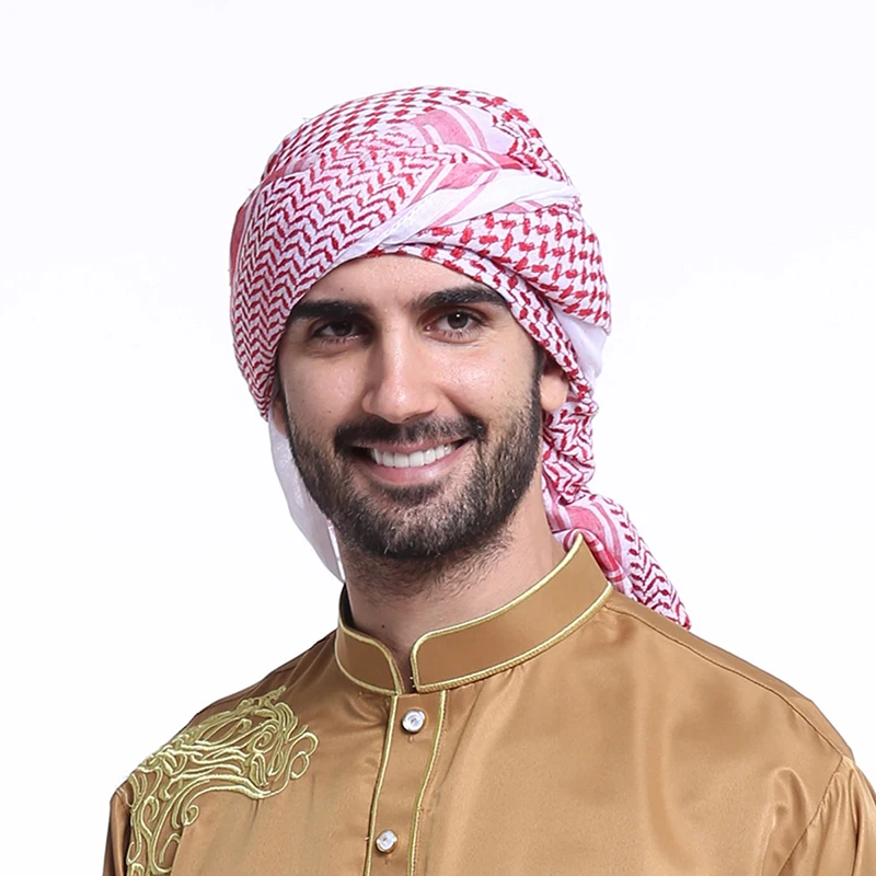 Accessoires islamiques saoudiens pour hommes, chapeau de prière, écharpe de sauna, bande de sauna, olympiques traditionnels musulmans, vêtements turban à carreaux, 140x140cm