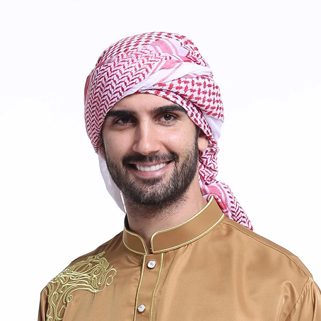Accessoires islamiques saoudiens pour hommes, chapeau de prière, écharpe de sauna, bande de sauna, olympiques traditionnels musulmans, vêtements turban à carreaux, 140x140cm