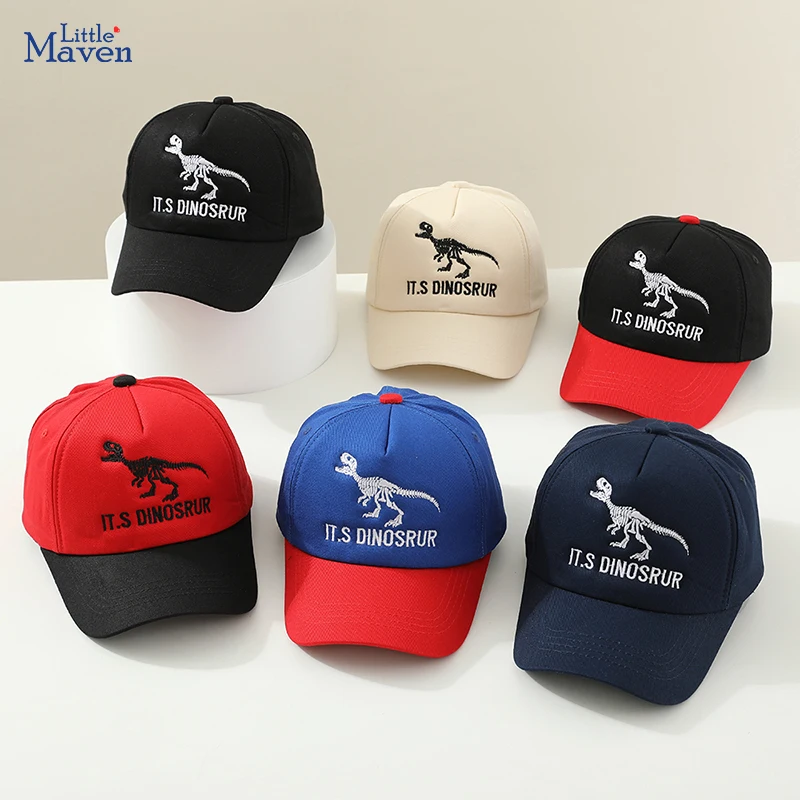 Chapeaux de sport d'été pour enfants, casquettes d'école pour bébés garçons, Baseball brodé de dinosaures, casquettes d'extérieur pour enfants de 2 à 8 ans réglables, 2025