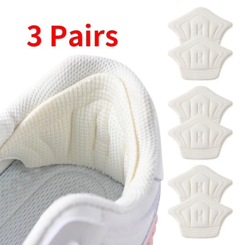 Semelles intérieures pour chaussures de sport, coussinets de talon patch, autocollant arrière, taille réglable, coussin de pieds anti-usure, insert de semelle intérieure, 3 paires, 6 pièces