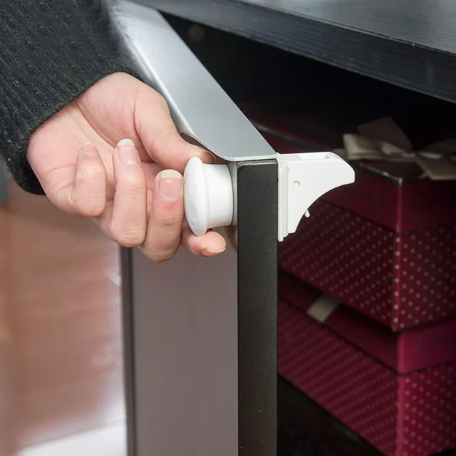 Protection des enfants bébé serrure de sécurité magnétique enfant serrure tiroir loquet armoire porte serrure limiteur enfants serrures de sécurité – Image 2