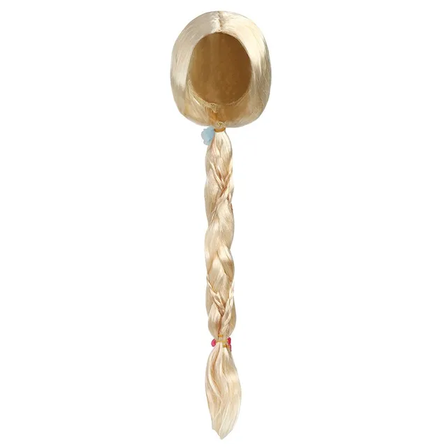 Perruque du mercredi pour filles, accessoires de Cosplay princesse pour enfants, raiponce, Elsa, Anna, Jasmine, sirène, Moana Mirabel, couvre-chef de fête – Image 2