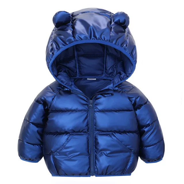 Veste à capuche pour bébés filles et garçons, manteau rembourré coupe-vent avec oreilles mignonnes, vêtements à manches longues pour tout-petits de 2 à 6 ans, automne et hiver – Image 5