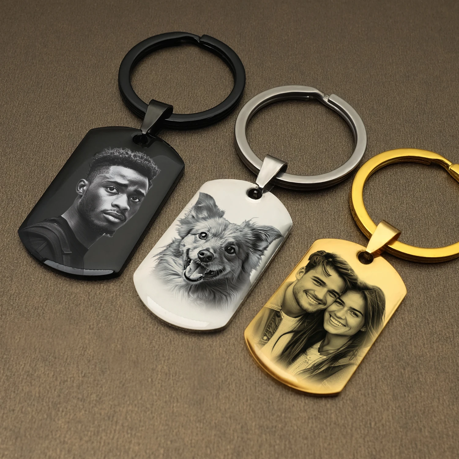 Porte-clés Photo personnalisé pour conduite sûre, cadeau de Couple Photo personnalisé pour lui, cadeaux commémoratifs pour animaux de compagnie, porte-clés pour hommes et femmes