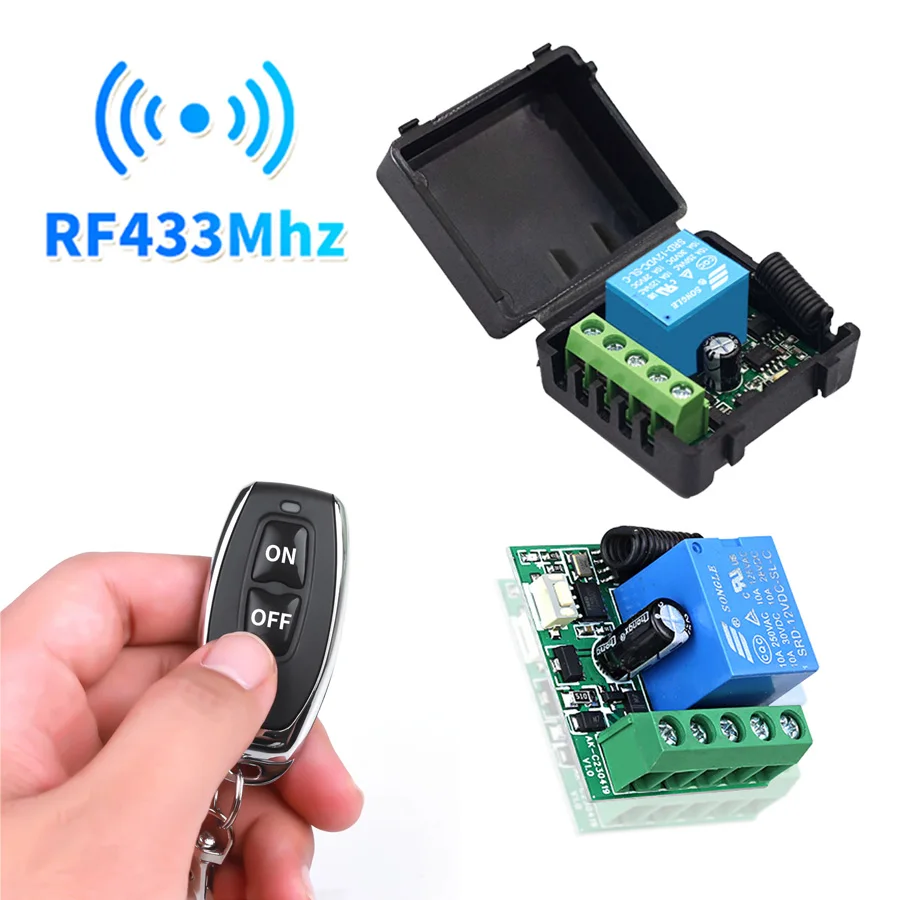Télécommande RF433Mhz interrupteur d'éclairage sans fil