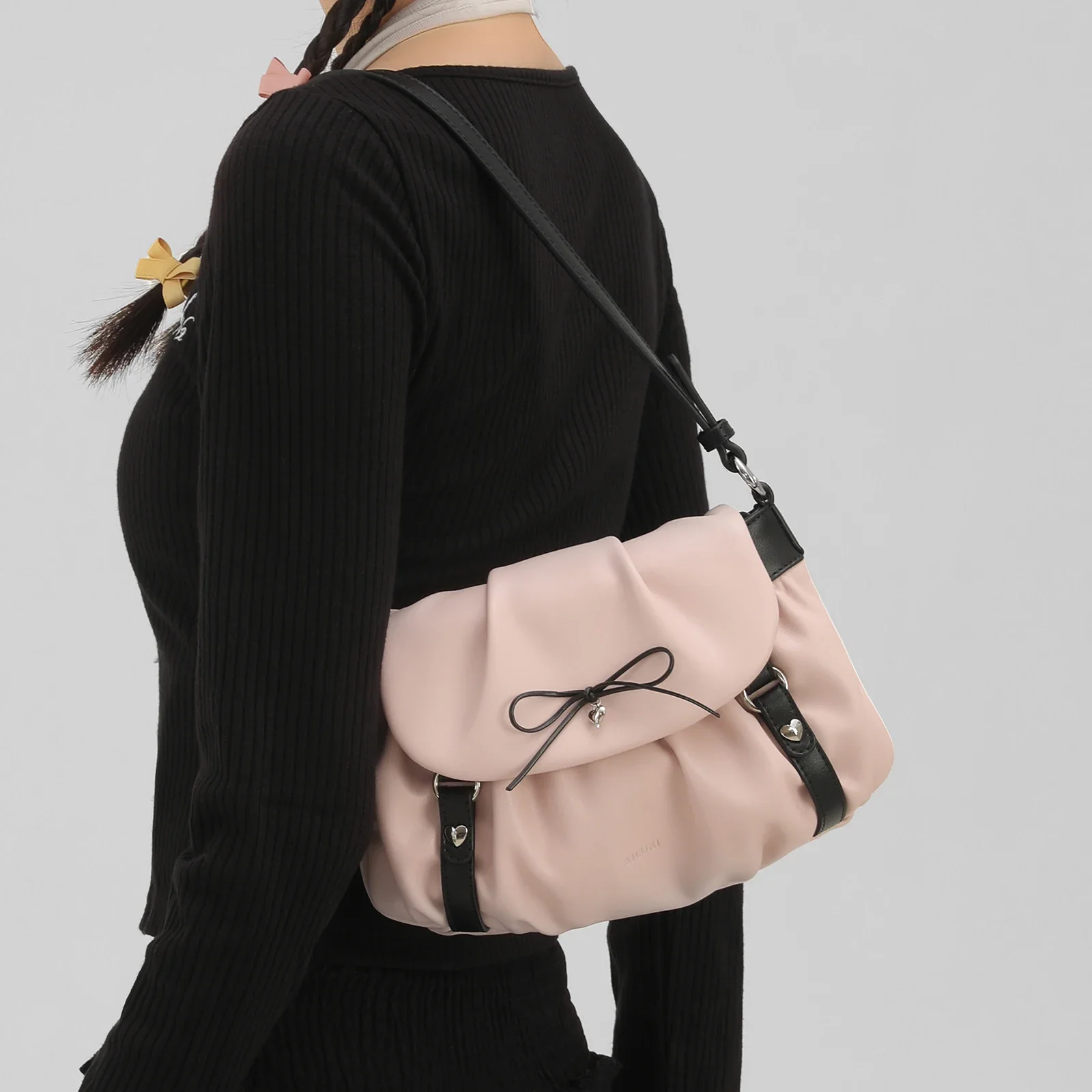 AILUghts-Sac à Main avec Nministériels d Papillon pour Femme, Style Ballet, Sous les Bras, Luxueux, Original, Multi-Compartiments, Marque de Styliste