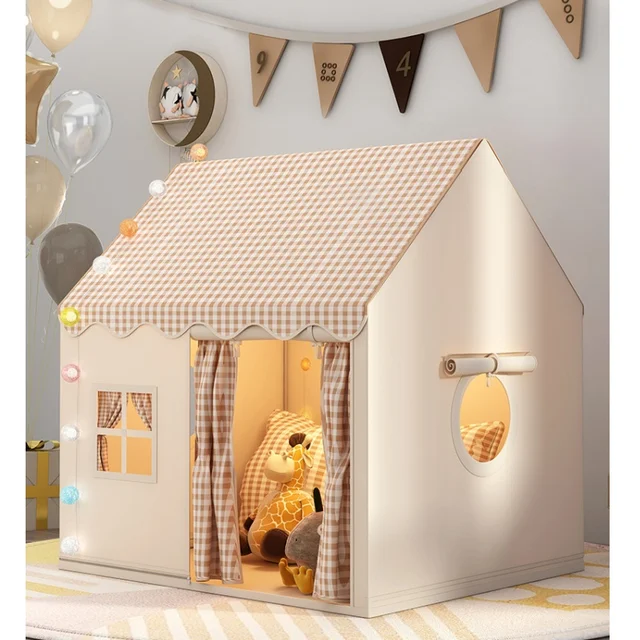 Tente de jeu pour enfants, château de princesse, chambre d'enfant, dessin animé, maison de jeu intérieure et extérieure, décoration pliante, jouet, cadeau de noël pour filles – Image 3