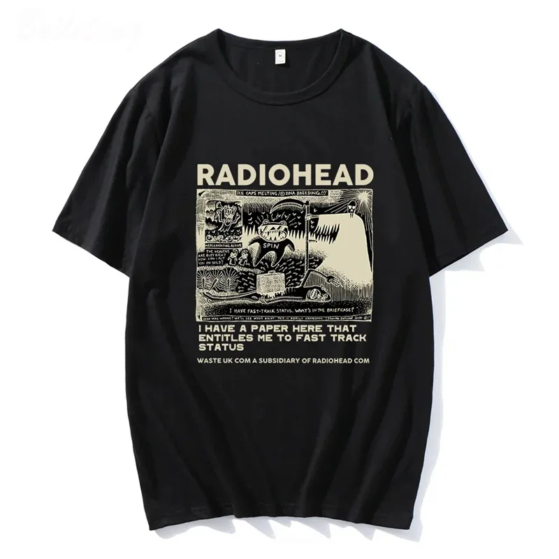 Radiohead t-shirt hommes Vintage classique t-shirts amérique du nord Tour Rock garçon t-shirt femme Camisetas Hombre Hip Hop rue haut décontracté