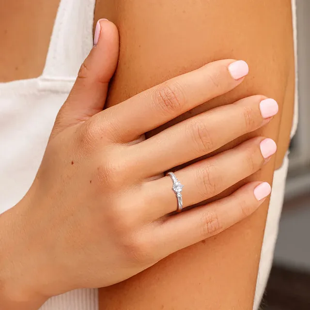 Vnox-Bague en cuivre pour femmes, anneau de mariage pour patients, bracelet de doigt en pierre AAA CZ scintillante, cadeau de fiançailles pour les travailleurs – Image 3