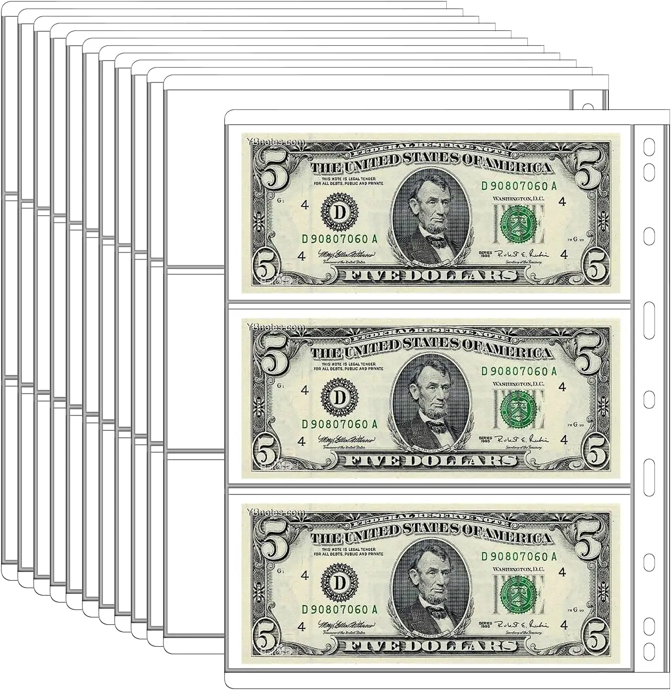 Coin Collection Book Holder for Collectors, 200 Pockets Coins Collecting Album & 30 Sleeves Paper Money Display Storage Case