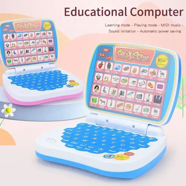 Jouet d'ordinateur de Simulation, éducation précoce, Machine de formation, apprentissage des langues pour enfants, modèle d'ordinateur portable, jouet pour garçons et filles – Image 2