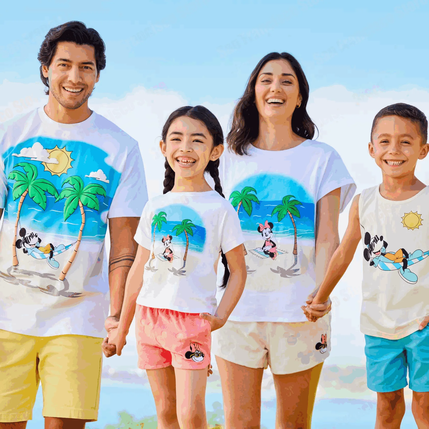 Mininstants-Tenue de dessin animé classique pour adultes et enfants, Tenue parent-enfant, Vêtements pour enfants, Tenue de plage, Disney Hawaii, Garçons et filles