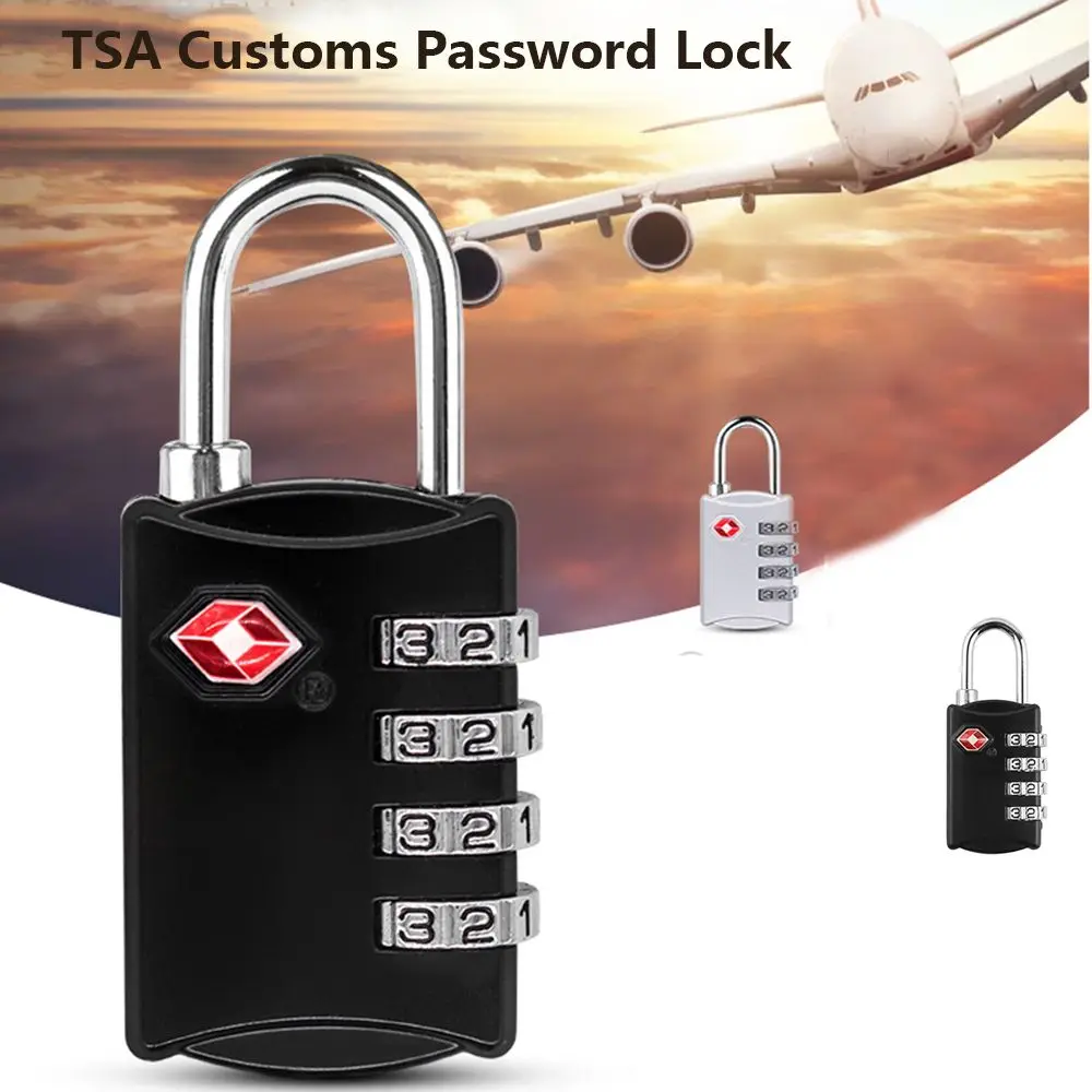 Cadenas à code antivol polyvalent, peintures TSA, serrure à mot de passe, blocage pour bagages de voyage, valise, 4-251