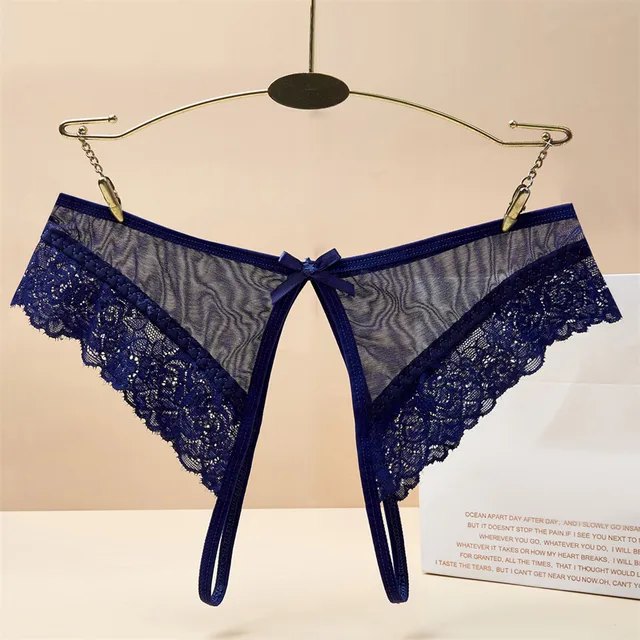 Sexy Lingerie Breathable Lace Hollow Out And Raise The Buttocks Pure Brief Panties Mesh Thong Panties Lingerie For Ladies – Image 5