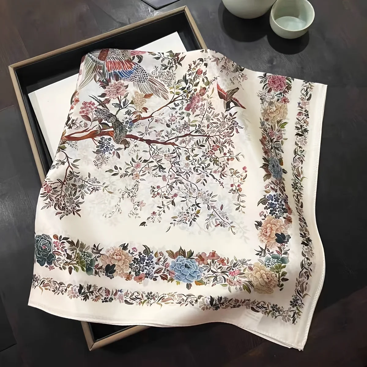 Foulard Bandana à fleurs pour femmes, Vintage, luxe, plage, carré, mouchoir en coton, accessoires bohème pour filles, nouvelle collection été 2023