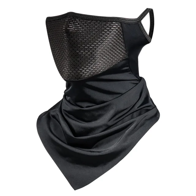 Masque d'été pour hommes, foulard de vélo complet, Bandana de cyclisme, masque de Protection UV, respirant, en soie glacée, écharpe d'oreille suspendue en plein air – Image 6