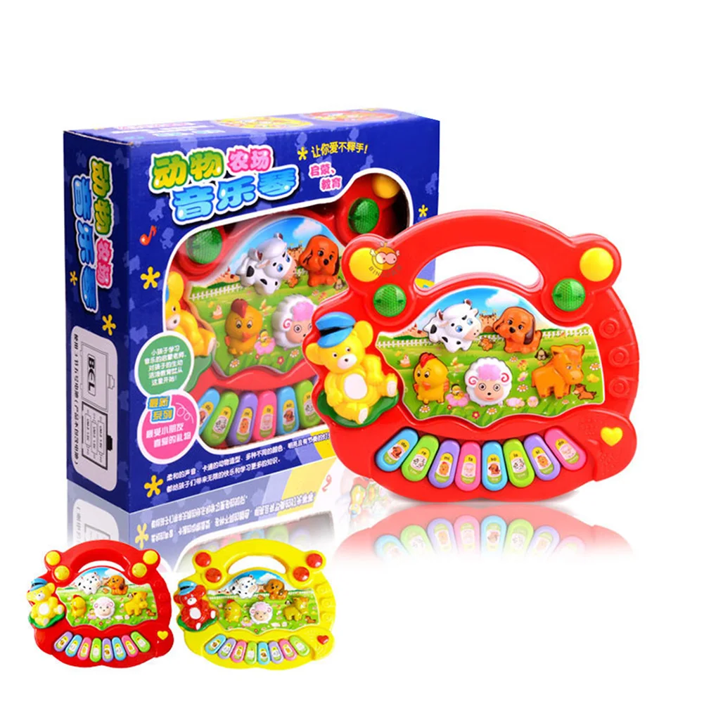 Jouet Musical pour bébé avec son d'animal, clavier de Piano pour enfants, Instrument de musique électrique clignotant, jouets éducatifs précoces pour enfants