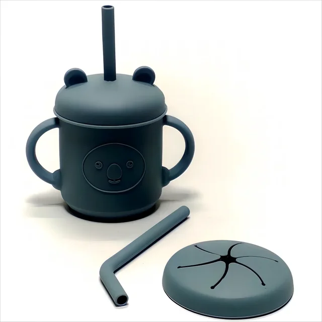 Gobelet à paille en silicone résistant aux chutes pour bébé, gobelet à eau scolaire, haute température, enfants, prévention des chutes – Image 4