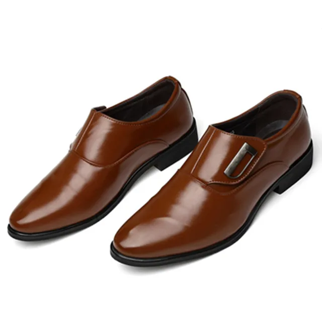 Mocassins durables pour hommes, mocassins à lanières moines avec dessus en cuir PU, parfaits pour les affaires 03/Wear – Image 4