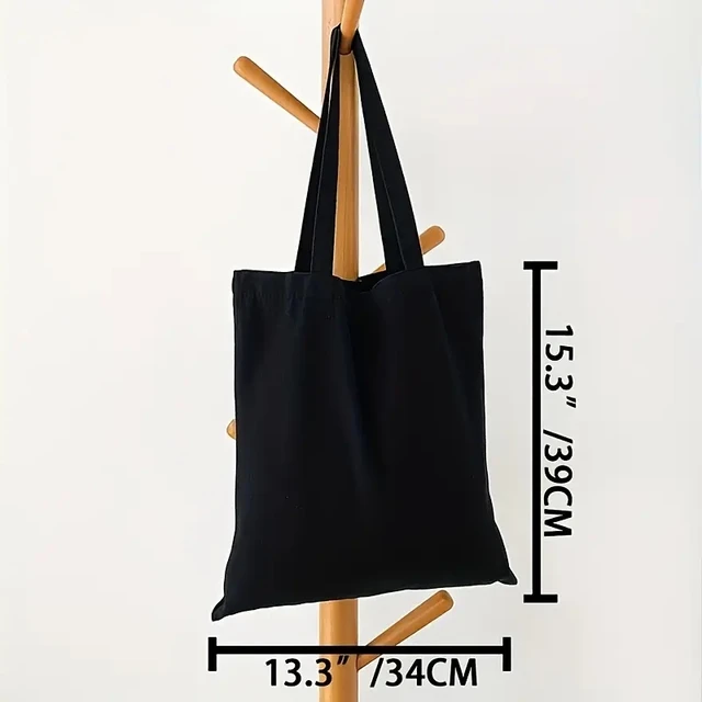 Sac à bandoulière en toile de couleur unie pour femmes, Simple et décontracté, grande capacité, pour le Shopping et les voyages – Image 2
