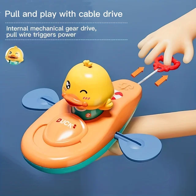 1 Pc petit canard jaune Kayak jouet piscine salle de bain jouet 1 Pc petit canard jaune Kayak jouet piscine salle de bain jouet – Image 5