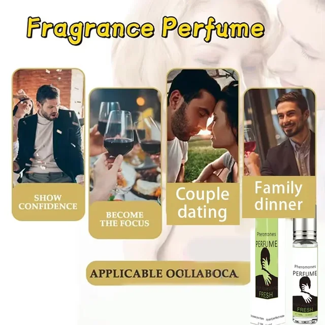 Parfum au phéromone longue durée, huile de parfum personnelle à bille, parfum de rencontre sexuel, Cologne pour femmes pour attirer les hommes – Image 4