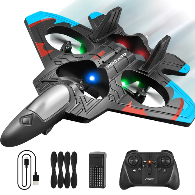 Nouveau V32 RC avion 2.4G EPP RC avion télécommande avion planeur avec lumière 360 °   Jouet drone en mousse à rabat pour garçons et enfants – Image 6