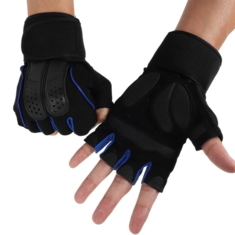 Gants de cyclisme demi-doigt pour hommes et femmes, mitaines de gymnastique, respirant, anti-ALD, fitness, entraînement sportif