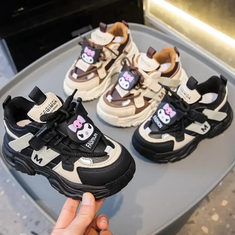 Fille Kuromi chaussures de sport respirant chaussures de course chaussures de Tennis nouveau Sanrio Hello Kitty Kawaii enfant dessin animé chaussures décontractées mignon