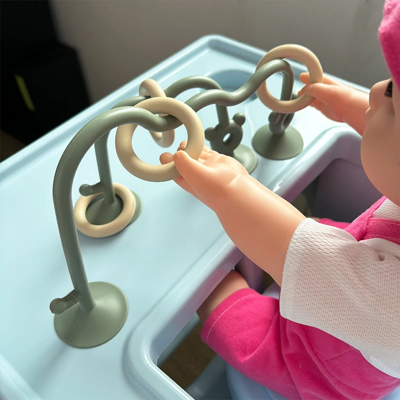 Jouets de table en Silicone pour enfants, 1 pièce, jouets de jeu de puzzle pour l'éducation précoce des bébés enveloppés de perles