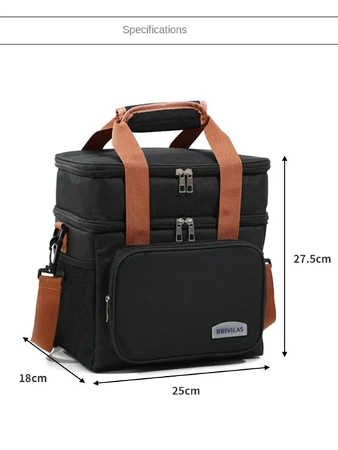 Sacs à déjeuner portables Double couche, boîte à nourriture, sacs à dos Oxford de Camping durables, glacière de grande capacité pique-nique barbecue Durable barbecue en plein air – Image 6