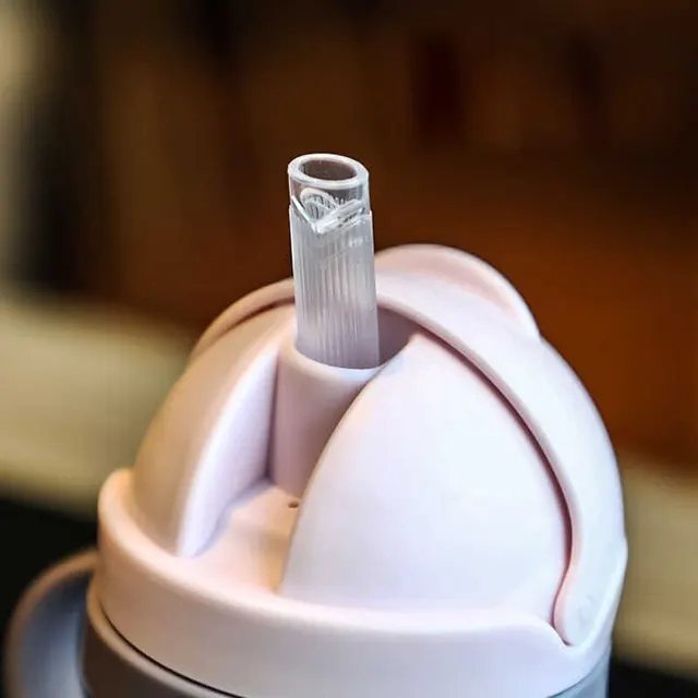 BiSantos Rose avec Paille pour Bébé, Boule à Gravité, décent bre Large, pour Boire du Lait, de l'Eau, avec Poignée, 250ml – Image 6