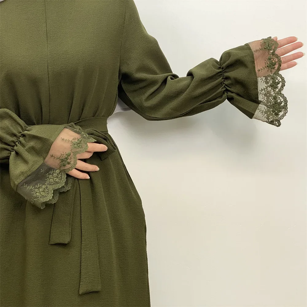 Robe Longue Musulmane à Fermeture Éclair, Poche Latérale Supérieure, Moyen-Orient, Dubaï, Connaissance Chaude, Manches Amazon, Ouverture Avant, Ultra Moderne